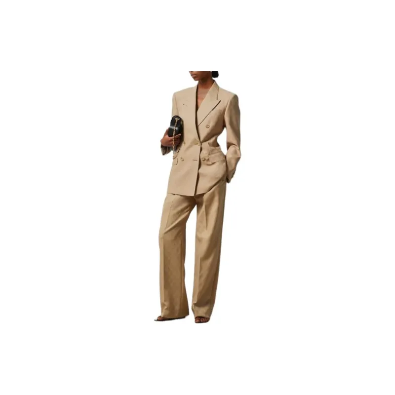GUCCI Gg Wool Jacquard Jacket 'Camel'-4