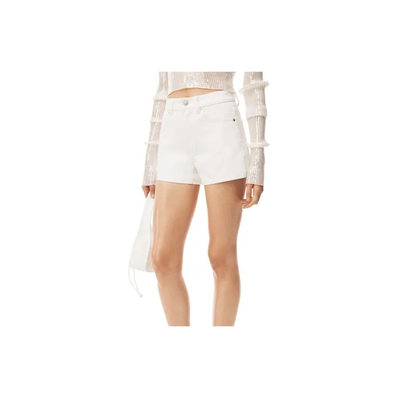 Alexander Wang Denim Shorts Women's White-4