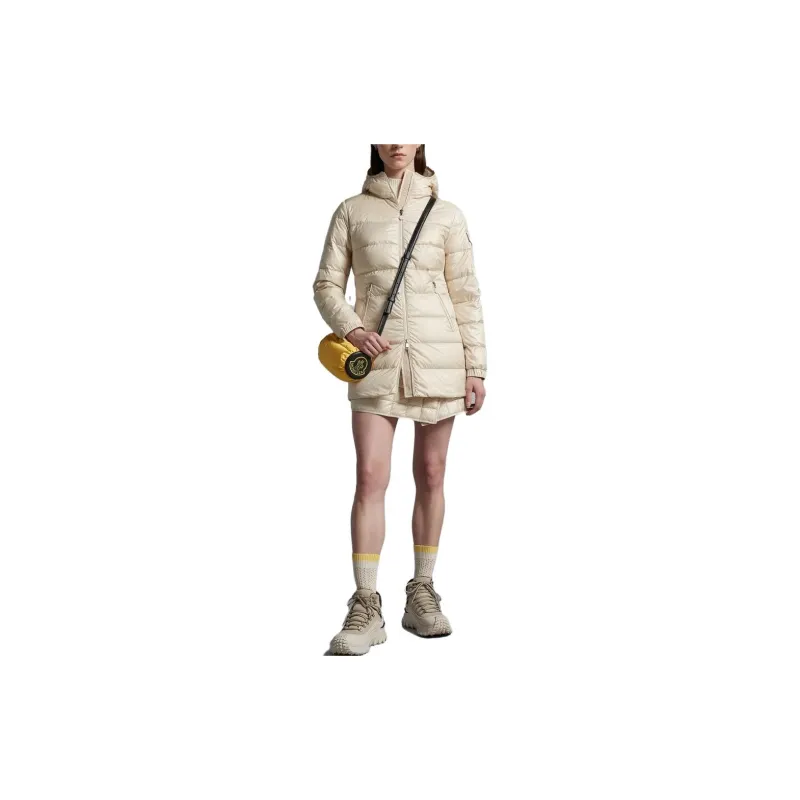 Moncler Glements Series Down Jackets Women's Beige-1