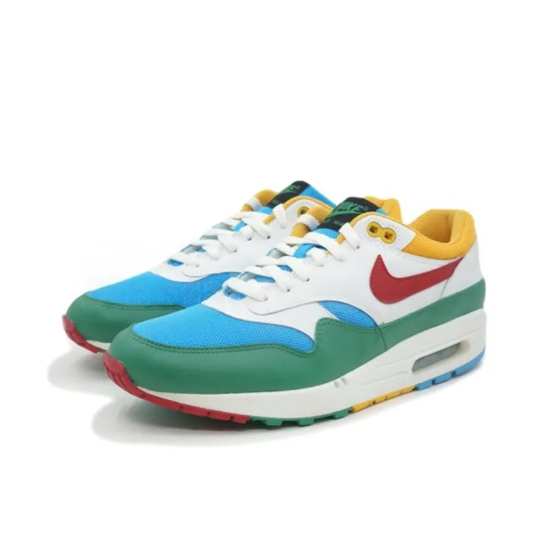Nike Air Max 1 Anti-Slip Wear-Resistant Low-Top Casual Shoes Women's White-2