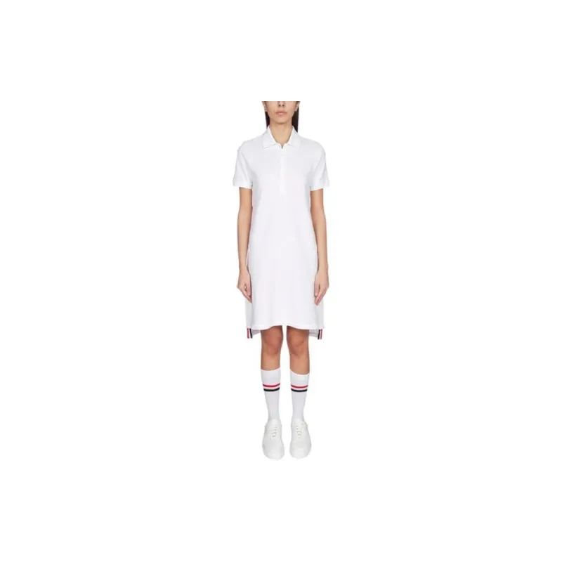 THOM BROWNE Rwb Striped Polo Dress-2