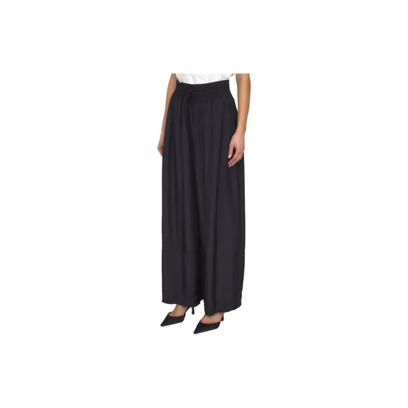 JIL SANDER Pressed Crease Wide Leg Palazzo Pants-3