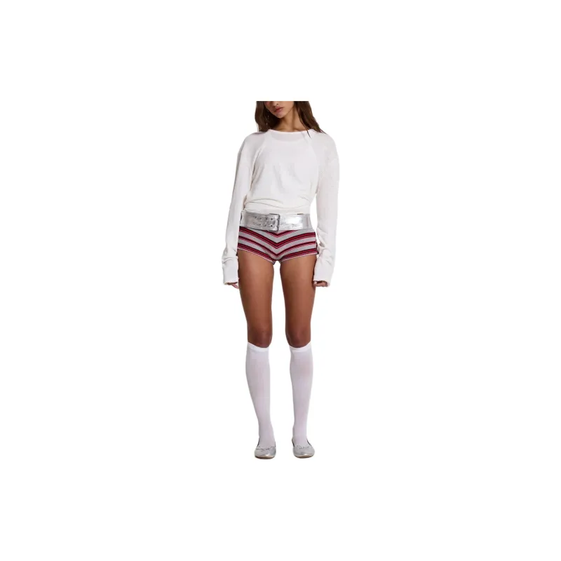 Jaded London Casual Shorts Women's Red-2