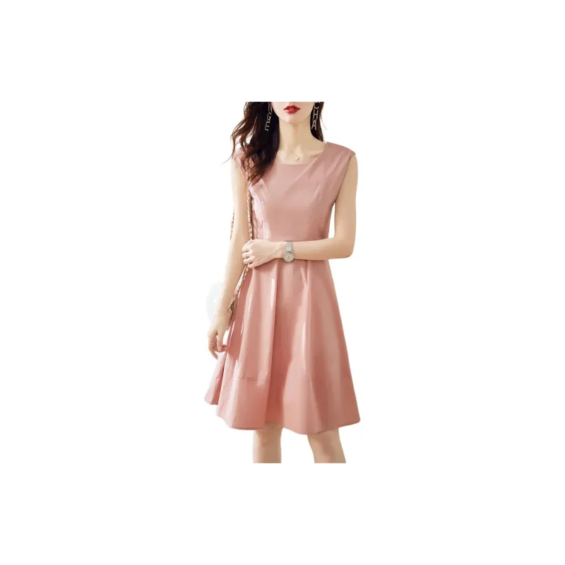 Still Quiet Dress Women's Leather Pink-3