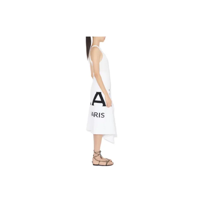 Alaia Logo Printed Towel Midi Skirt-3