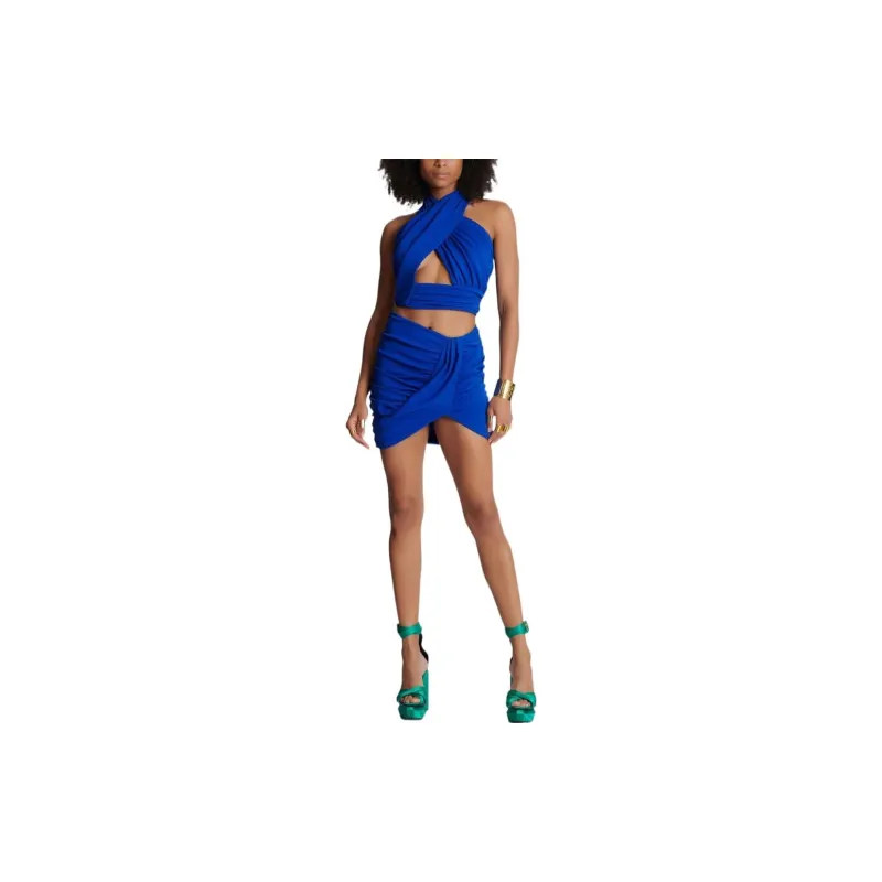BALMAIN Ruched Mini Skirt-1