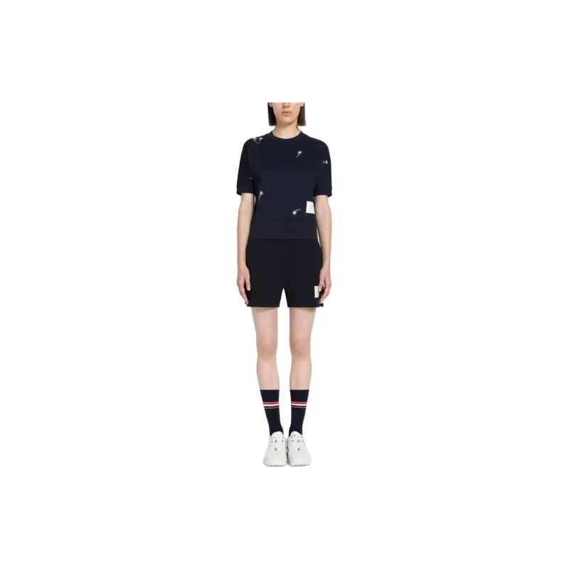 THOM BROWNE T Shirts Women's Marine Blue-1