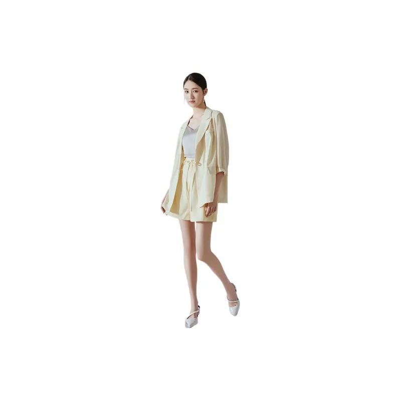 TKY SHOP Casual Suit Women's Light Yellow-1
