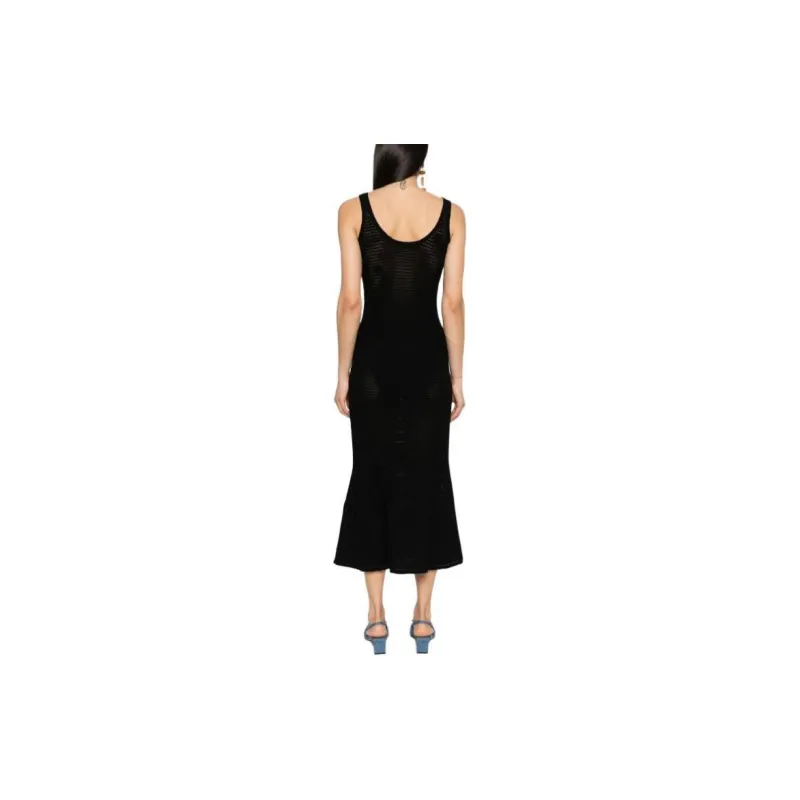 Self portrait Floral appliqué Open knit Dress-1