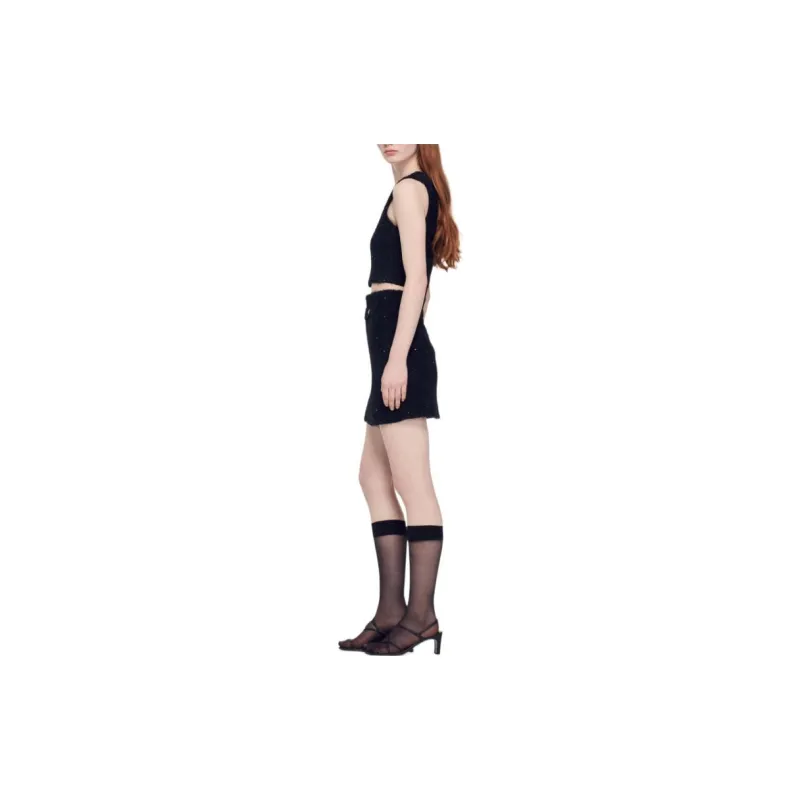 Sandro Vests Women's Black-1