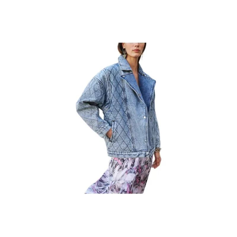 IRO NIGHT Denim Jacket Women's Blue-4
