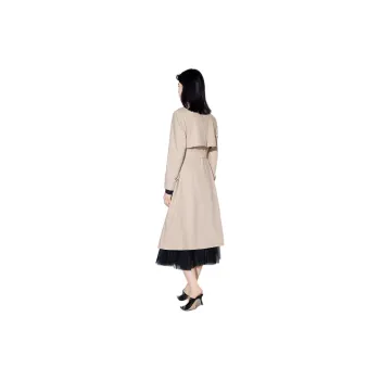 BBLLUUEE Trench Coat Women's Vanilla Apricot