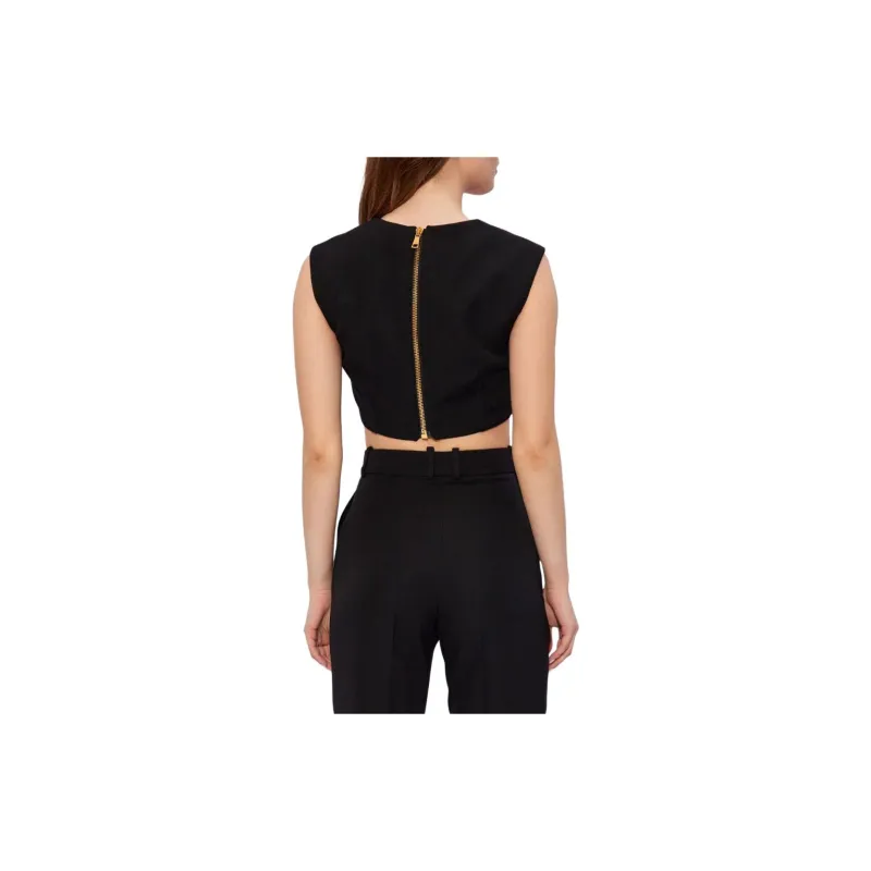 BALMAIN Zipped Cropped Top-3