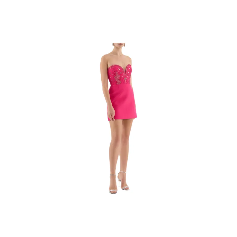 Rebecca Vallance Claudia Floral embroidery Mini Dress-3