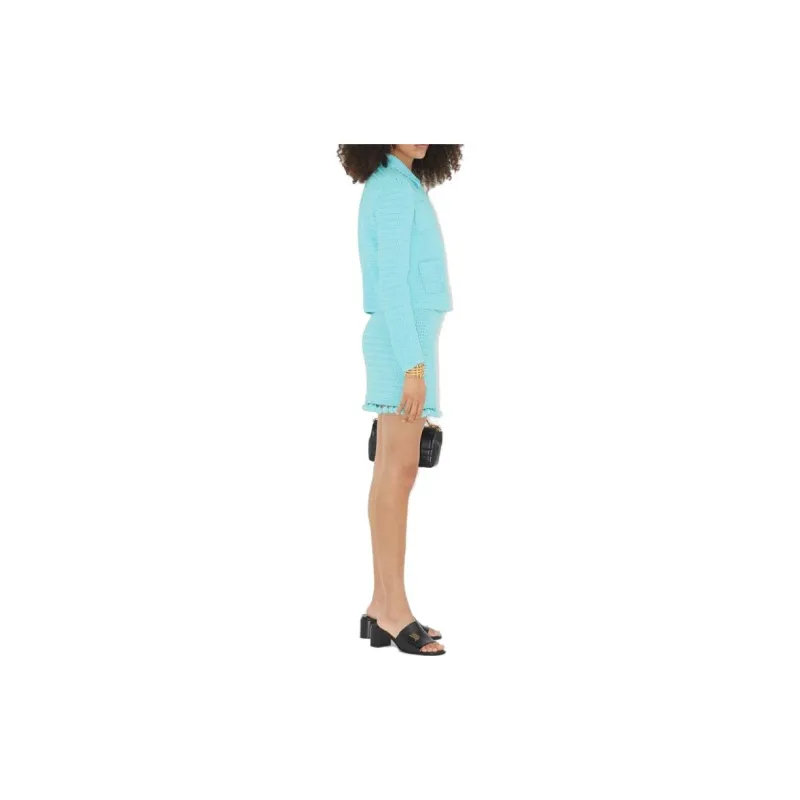 Burberry SS23 Casual Short Skirts Women's Blue-3