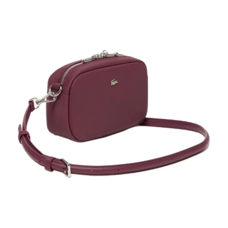 LACOSTE Synthetic Leather Crossbody Bag, Shoulder Bag Women's Fuchsia-1