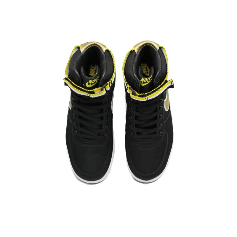 Nike Vandal High Supreme Black Metallic Gold Yellow Streak-3