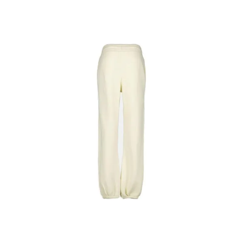 OFF WHITE OW Print Cotton Track Pants Cream White-1