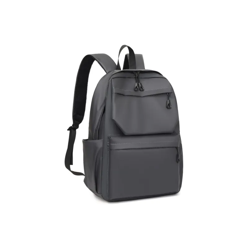 MingLu Oxford Backpack Regular Unisex Gray/Black-8