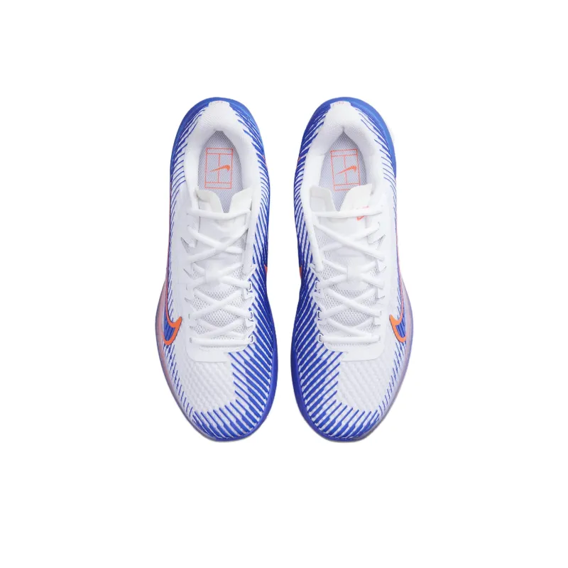Nike Air Zoom Vapor 11 Anti Slip Wear Resistant Low Top Tennis Shoes Men's White Blue-3