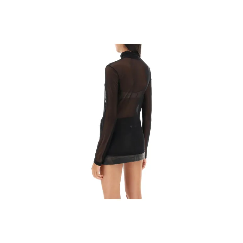 Y/Project Logo Printed Long Sleeved Sheer Top-2