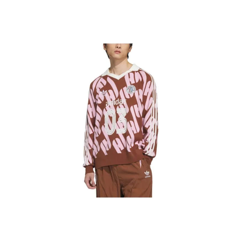 Adidas Originals ADCBC FW24 Adicolor Sweatshirt Unisex Dark Brown/Pink-1