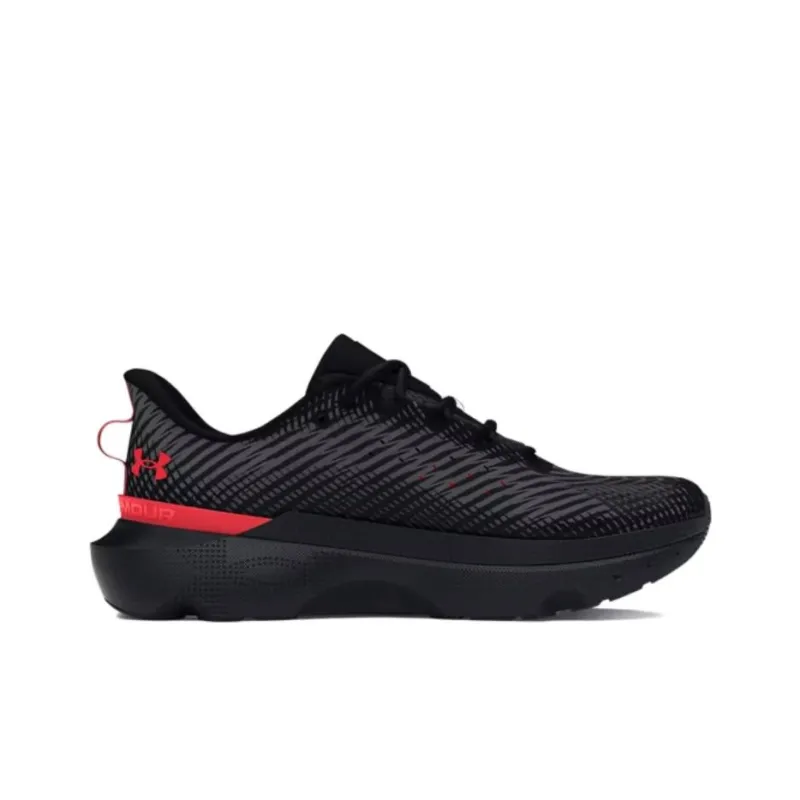 Under Armour Infinite Pro Cushioned Slip Resistant Low Top Running Shoes Men's Black Red-1