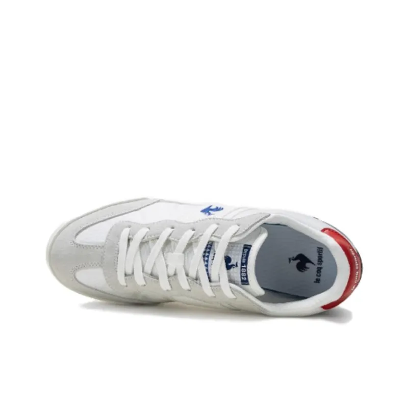 Le Coq Sportif Slip Resistant, Abrasion Resistant, Breathable Low Top Casual Shoes Women's White Red Blue-3