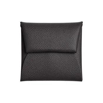HERMES Bastia Epsom Calfskin Coin Purses Wallets Women's 85 Ardoise Slate Gray