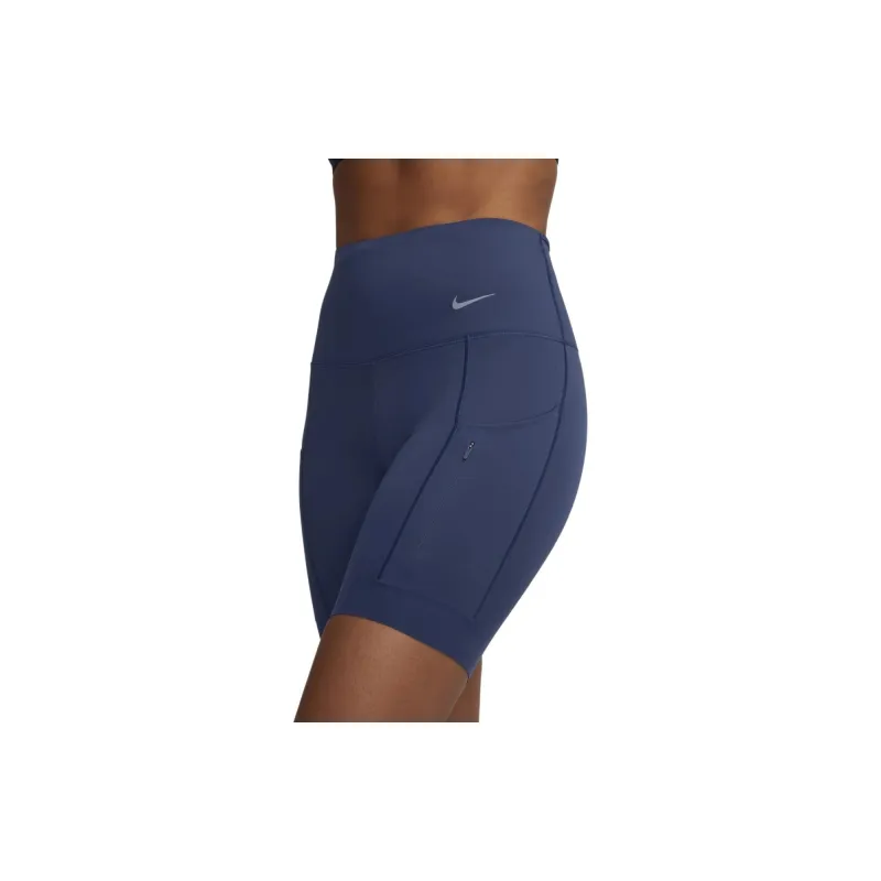 Nike Firm-Support High-Waisted 8' Biker Shorts With Pockets Casual Shorts Women's Midnight Navy-2