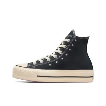 Chuck Taylor All Star Women's Converse Lift Platform High 'Embroidered Stars Black Lotus Pink' Women's