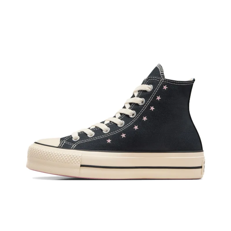 Converse Women's Chuck Taylor All Star Lift Platform High 'Embroidered Stars Black Lotus Pink' Women's-0