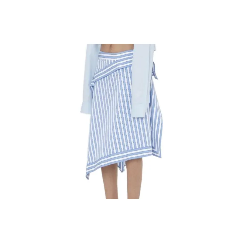 JW Anderson Striped Asymmetric Mid Rise Skirt-4