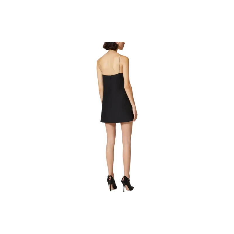 Valentino Crepe Couture Embellished Sleeveless Dress-3