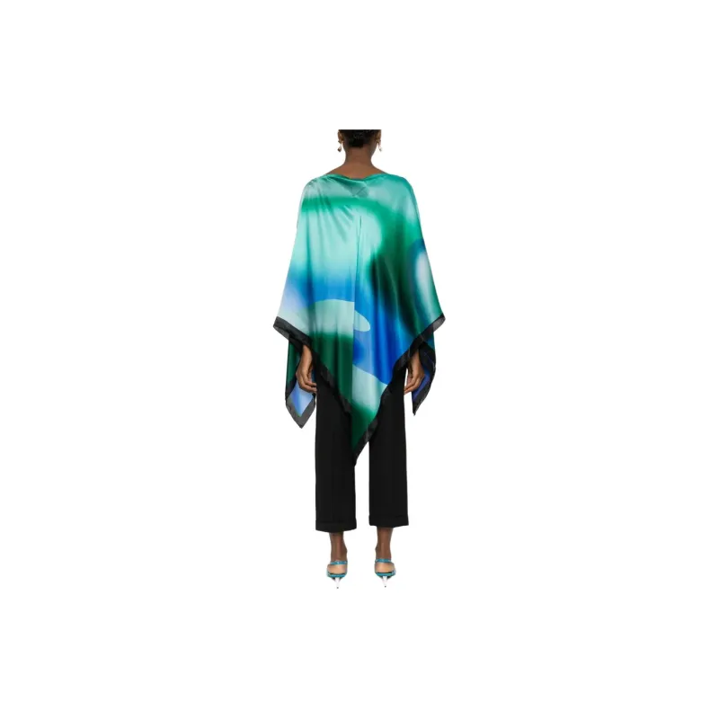 GIORGIO ARMANI Gradient Effect Handkerchief Hem Poncho-2