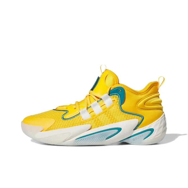 Adidas BYW Select Anti-Slip Wear-Resistant Mid-Top Basketball Shoes Unisex Yellow-0