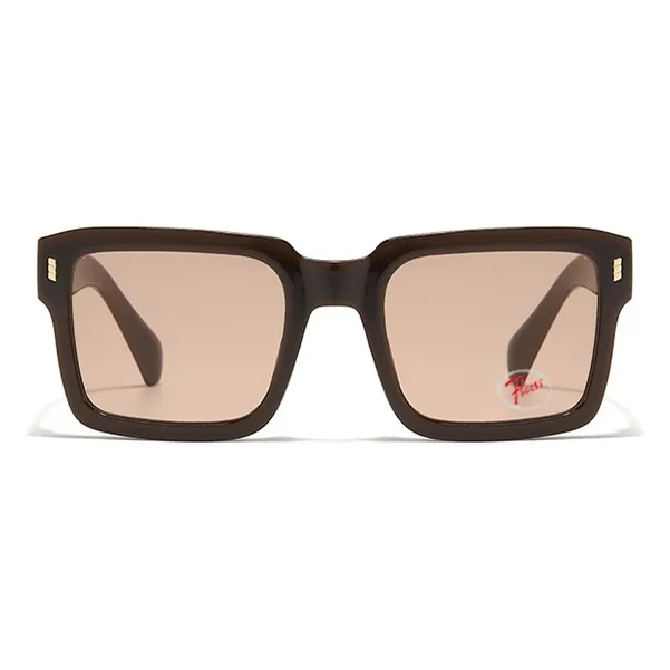 PSACSS PC Square Sunglasses Unisex Transparent Gray Stripes-6