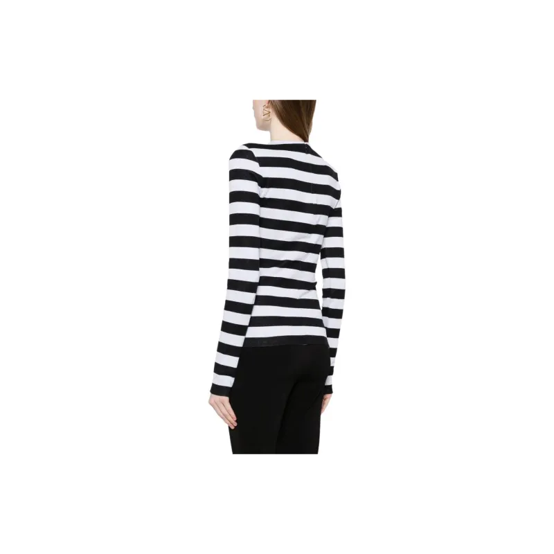 BALMAIN Logo Intarsia knit Striped Cotton Top-3