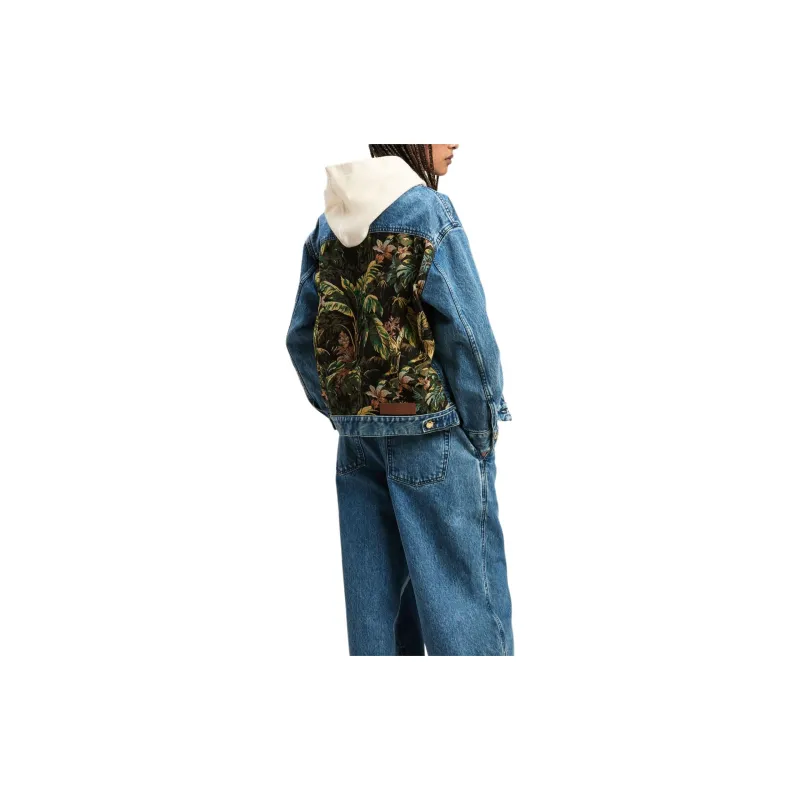 PALM ANGELS Embroidered panel Denim Jacket-4