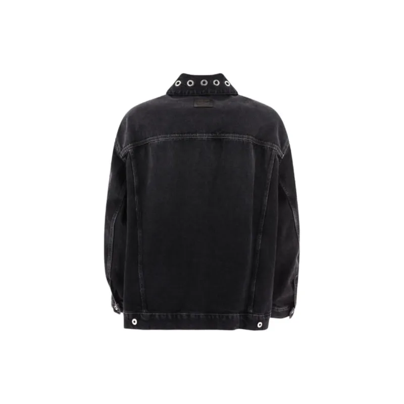 OFF WHITE Eyelet detail Drop shoulder Denim Jacket-1