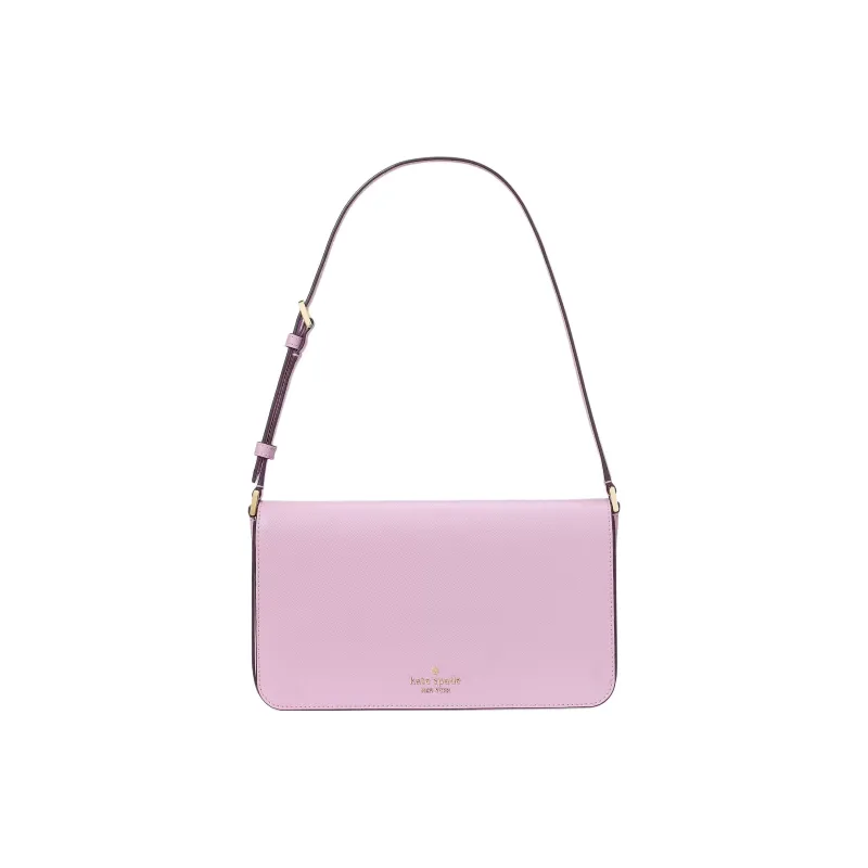 Kate Spade Staci Saffiano Leather Handbag Shoulder Bag Regular Women's Berry Cream-0