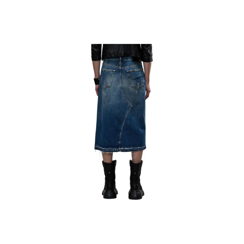 R13 Jesse Distressed Frayed Skirt-3