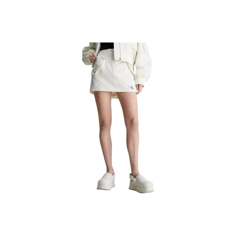 CALVIN KLEIN Casual Short Skirts Europe Version Women's Light Yellow-2