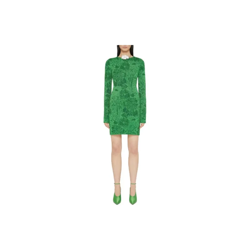 Givenchy Lurex Floral Jacquard Dress-2