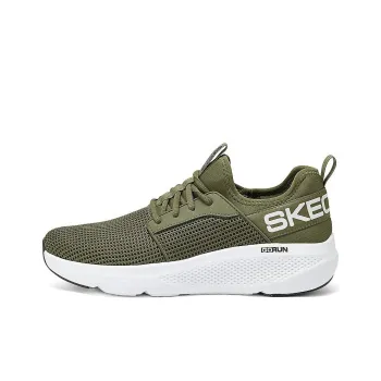 Skechers MEN'S GO Cushioned Slip Resistant Low Top Running Shoes Men's Army Green