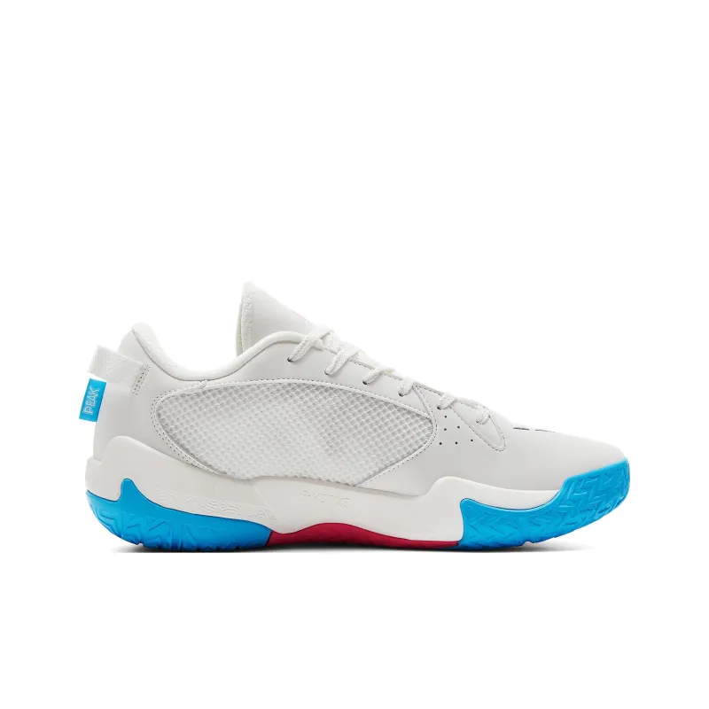 PEAK Taichi Outdoor Dominator Pro Cushioning Rebound Slip-Resistant Low-Top Basketball Shoes Men's Ivory Blue-1