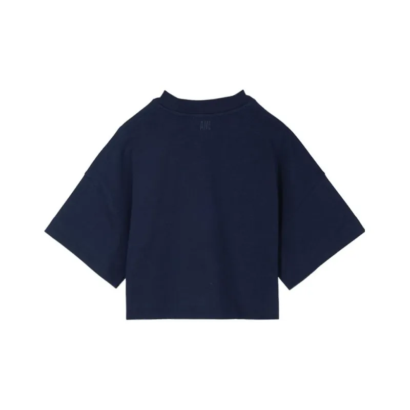 AMIPARIS Cropped T Shirt 'Nautic Blue'-1