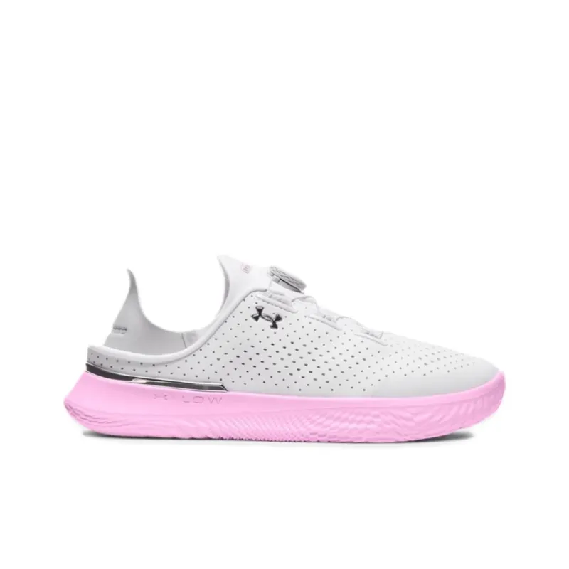 Under Armour SlipSpeed Anti Slip Wear Resistant Low Top Training Shoes Unisex White Pink-1