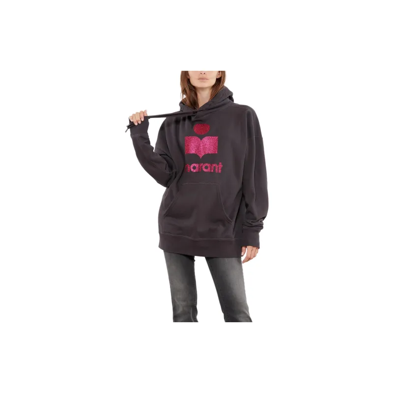 ISABEL MARANT ETOILE Mansel Logo Printed Drawstring Hoodie-2