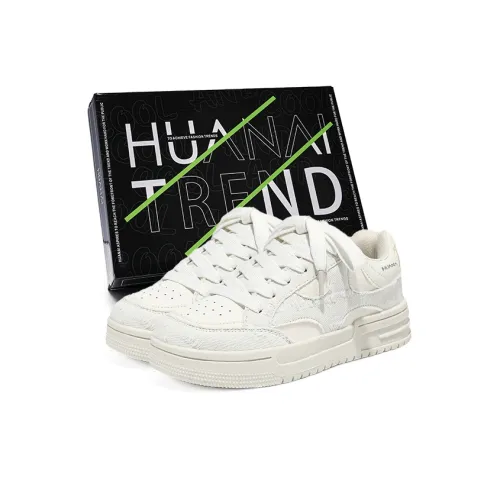 HUANAI Skateboard Shoes Unisex Low-Top Off White